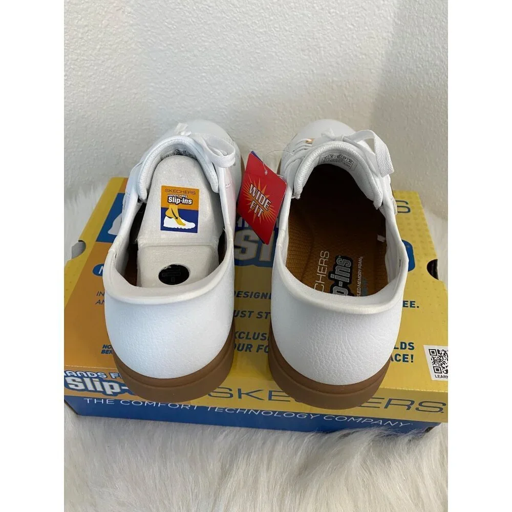 Skechers Mens Slip-ins Eden LX - Strando Hands Free Memory Foam Size 9 White